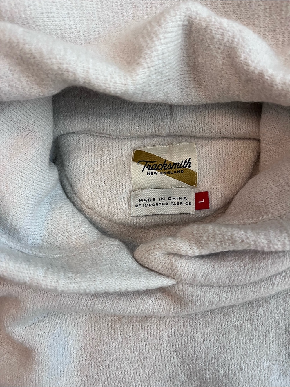 Tracksmith Women's Pale Gray Turtleneck Sweater